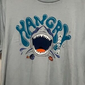 Disney Blue and Gray Shark Graphic T-Shirt
